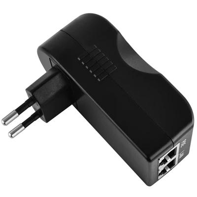 24W Wall Mount Over Ethernet Adapter POE Injector
