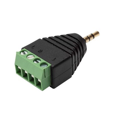 3.5mm (1/8") Stereo TRS Male Jack Ke AV 4-Blok Terminal Sekrup