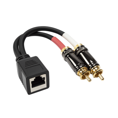 Berlapis Emas 2 RCA Male To Rj45 Kabel Stereo Wanita