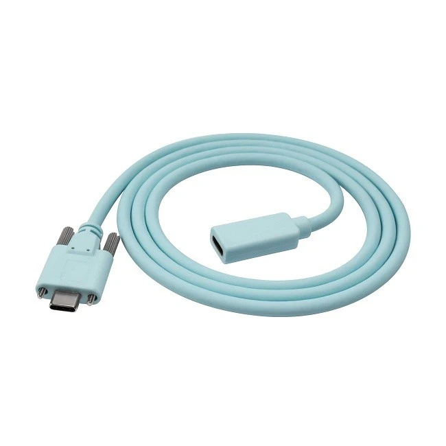 USB C Male With Dual Screw To USB C Female Cable
